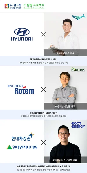 현대차그룹×3개 스타트업, 환경 프로젝트 공동추진