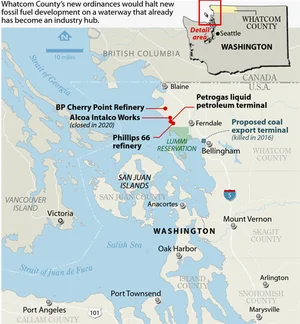 미 워싱턴 주의 석유 산업 허브, 새로운 화석연료 개발 전면 금지