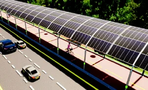 세종 행복도시 자전거도로에서 태양광 발전