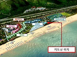 동해 망상해수욕장 '먹거리 무료 드론배송