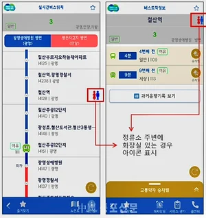 경기도버스 정류소 주변 