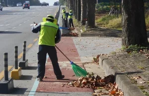 낙엽도 재활용..