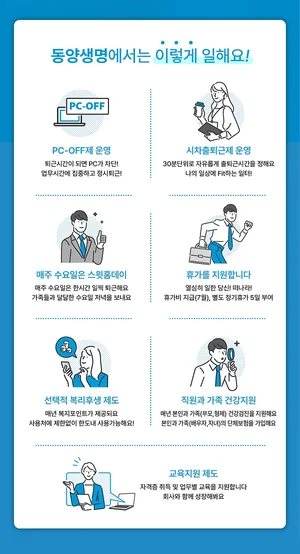 동양생명, 워라밸 높은 조직문화 만든다..