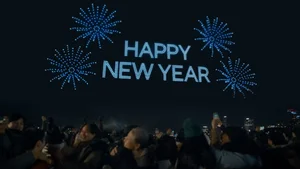 현대차, ‘2024 카운트다운 세리머니’..1000대 드론쇼 진행