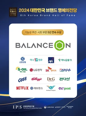 밸런스온, 2024 대한민국 브랜드 명예의 전당 5년 연속 수상
