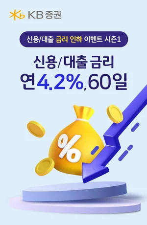 KB증권, 신용·대출 금리 인하 이벤트
