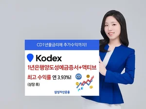 'KODEX 1년은행양도성예금증서 액티브' 상장 후 연 3.93%