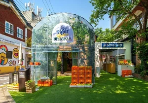 도심 속 비닐하우스 ‘타이거 라들러’ 팝업스토어