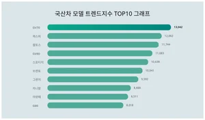 국산차 트렌드지수 1위 GV70 VS 판매량 1위 쏘렌토! 탑 파이브는?