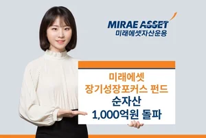 미래에셋, ‘장기성장포커스펀드’ 순자산 천억 돌파