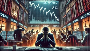 美 경기침체 걱정에 파랗게 질린 코스피..SK하이닉스, 8% 급락