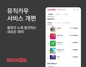 뮤직카우, 마켓 페이지·검색 기능 개편..