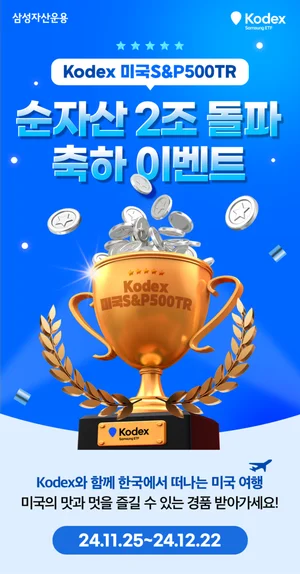 삼성운용, KODEX 미국S&P500TR 2조 돌파 이벤트