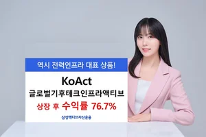 'KoAct글로벌기후테크인프라액티브' 1년 수익률 76.7%