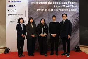 코오롱FnC, 몽골 현지 기업과 폐의류 재생사업 위한 업무협약 체결