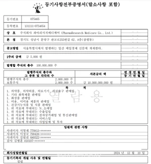 파마리서치, '파마리서치 메디케어'라는 법인이 작년 12월 설립되긴 했는데..(상보)
