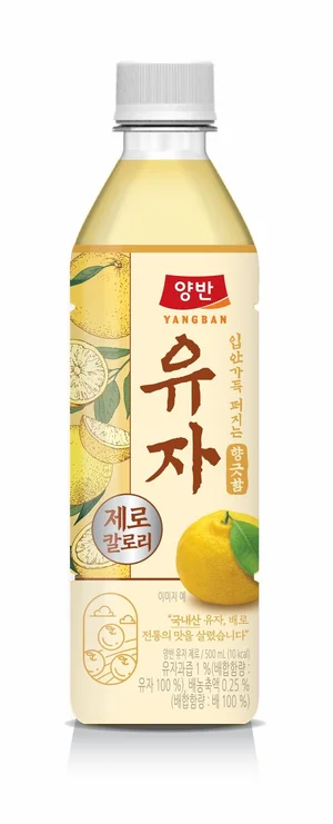 제로 칼로리로 즐기는 전통의 맛 ‘양반 유자 제로’