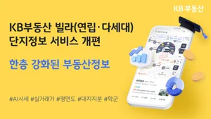 전국 250만 빌라 시세 담았다..KB부동산, ‘빌라 단지정보’ 개편