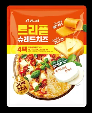 빙그레, 3가지 치즈 풍미 담은 ‘트리플 슈레드 치즈’ 출시