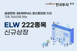 한국투자증권, ELW 222종목 신규 상장