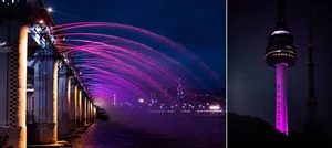 서울 주요 랜드마크 핑크빛 점등... 블랙핑크, 월드투어 'DEADLINE' 기념 프로모션