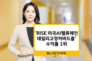 KB자산운용, ‘RISE 미국AI밸류체인데일리고정커버드콜’ 수익률 1위
