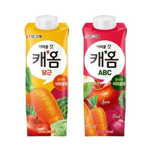빙그레, 과채주스 신제품 ‘캐옴 당근’·‘캐옴 ABC’ 출시