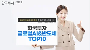 한투운용, 한국투자글로벌AI&반도체TOP10펀드 1년 수익률 55.3%