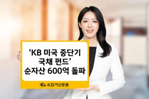 ‘KB 미국 중단기국채 펀드’ 순자산 600억원 돌파