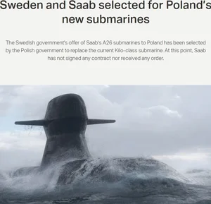 폴란드 8조 잠수함 사업 '사브'로...한화오션 고배