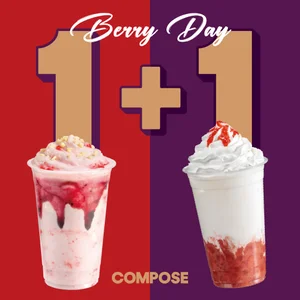 컴포즈커피, 딸기 신메뉴 1+1 프로모션 진행