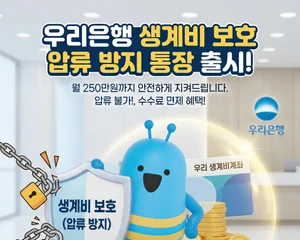 우리은행, 압류 걱정 없는 ‘우리 생계비계좌’출시