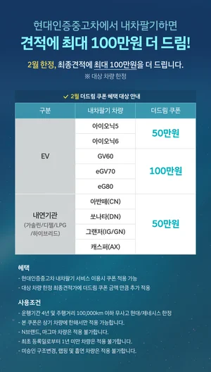 현대차, 2월부터 현대인증중고차 고객 프로모션 실시