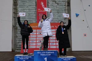 신운선, 전국동계체전 아이스클라이밍 3연패