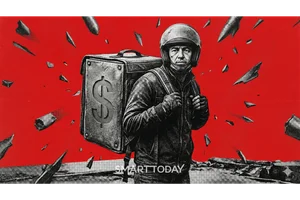 포탄 뚫고 달리는 중동 배달원…목숨 건 할당량 채우기