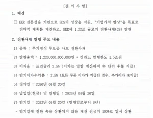 삼성SDS, 1.22조 전환사채 발행..KKR서 인수