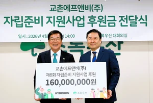 교촌, ‘자립준비 지원사업’ 1억 6000만원 후원