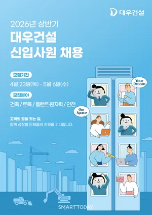 대우건설, 상반기 신입사원 공개채용…원전·가덕도신공항·GTX 사업 대응
