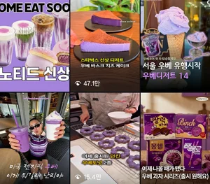 보랏빛 열풍 '우베', 카페 프랜차이즈를 집어삼키다