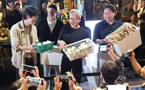 최태원·젠슨황, 저녁 깐부회동…SK그룹 경영진도 참석