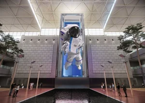 엘리베이터 문 열리니 우주인이....인천공항 미디어아트 눈길