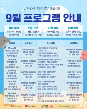 사하여성인력개발센터, 9월 청년성장프로젝트 참여자 모집