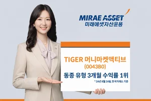 미래에셋 ‘TIGER머니마켓액티브’, 3개월 연환산 수익률 3.50%
