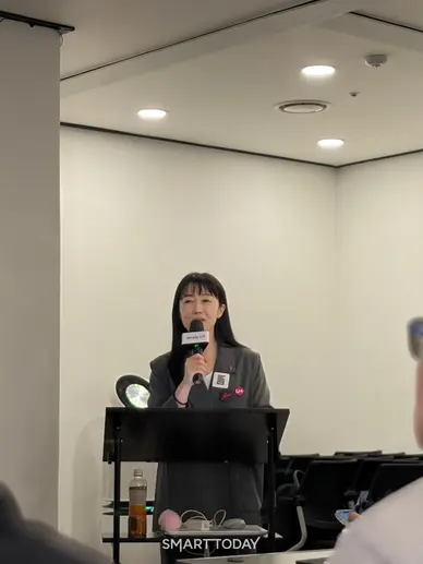 김다림 LG유플러스 마케팅커뮤니케이션담당이 16일 기자간담회에서 발언하고 있다. 최아랑 기자