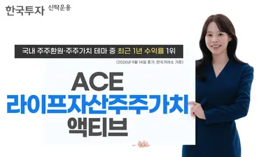 한투운용 ACE라이프자산주주가치액티브, 동일 테마 1년 수익률 1위