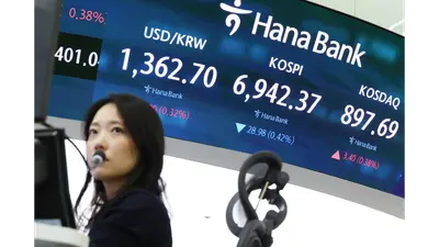 코스피, 5거래일 만에 7000선 마감.. 코스닥은 약보합