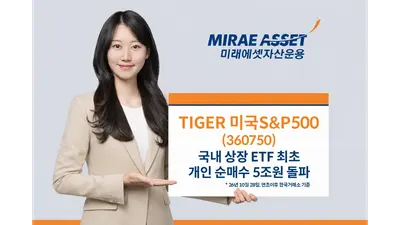 [증권가] 미래운용, 'TIGER미국S&P500' 개인 순매수 5조원 돌파 등