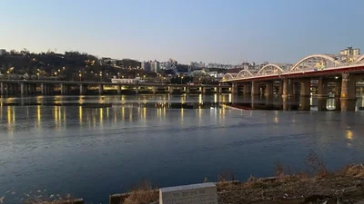 年末年始の寒波..漢江が凍った