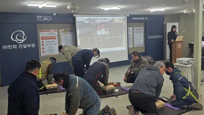 한화 건설부문, 외국인 근로자 건강·안전 보호를 위한 심폐소생술 교육