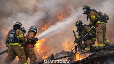 강남 구룡마을 화재 4시간 넘게 진화 중…소방불길 확산에 대응 2단계 격상